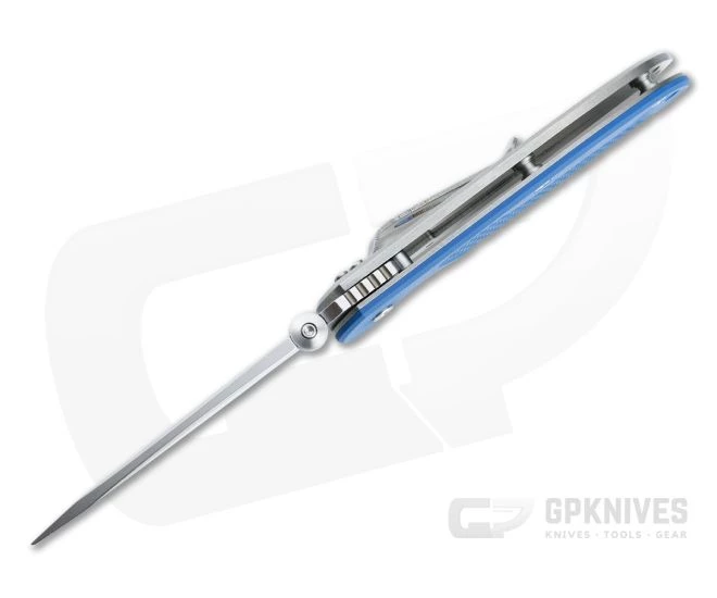 Hinderer Firetac Spanto 20CV Blue G10 Stonewashed Titanium Tri-Way Folder 1333 5 Hinderer Firetac Spanto 20CV Blue G10 Stonewashed Titanium Tri-Way Folder 1333 - Image 3