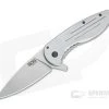 SOG Aegis FLK Stonewashed Stainless Steel Frame Lock Flipper 14-41-02-42 -EDC (Every Day Carry) Shop 14 41 02 42