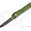 Microtech UTX-70 D/E Black Double Edge Full Serrated OD Green OTF Automatic 147-3OD -EDC (Every Day Carry) Shop 147 3od m390 1