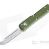 Microtech UTX-70 T/E Stonewashed M390 Tanto OD Green OTF Automatic Knife 149-10OD -EDC (Every Day Carry) Shop 149 10od m390 1