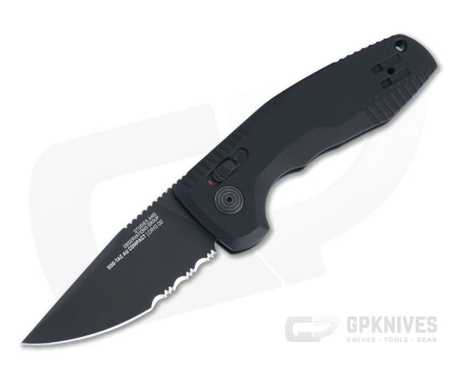 SOG TAC AU Compact Blackout Serrated D2 AU-XR Lock Automatic Folder 15-38-08-57 3 SOG TAC AU Compact Blackout Serrated D2 AU-XR Lock Automatic Folder 15-38-08-57