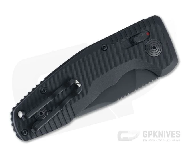 SOG TAC AU Compact Blackout Serrated D2 AU-XR Lock Automatic Folder 15-38-08-57 4 SOG TAC AU Compact Blackout Serrated D2 AU-XR Lock Automatic Folder 15-38-08-57 - Image 2