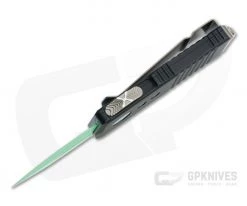 Microtech Exocet Jedi Master Green Double Edge Black CA Legal OTF Automatic 157-1JM -EDC (Every Day Carry) Shop 157 1jm 3