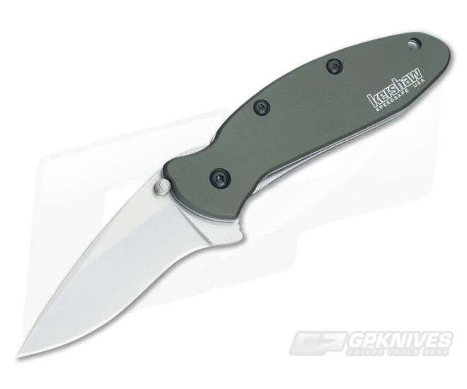 Kershaw Scallion Olive Drab Assisted Flipper 1620OL 3 Kershaw Scallion Olive Drab Assisted Flipper 1620OL