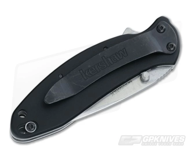 Kershaw Scallion Stonewash Black Handle 1620SWBLK 4 Kershaw Scallion Stonewash Black Handle 1620SWBLK - Image 2