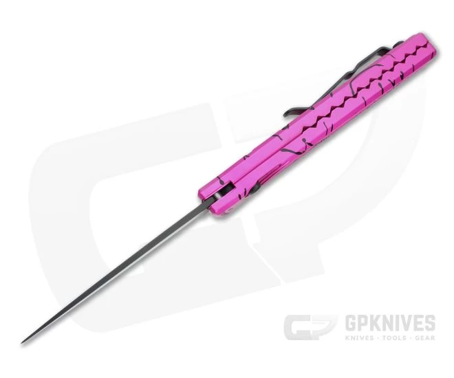 Piranha P16 DNA Tactical PVD S30V Hot Pink Slim Button Lock Automatic 5 Piranha P16 DNA Tactical PVD S30V Hot Pink Slim Button Lock Automatic - Image 3