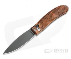 Piranha P18 Toxin Tactical PVD 154CM Orange Button Lock Automatic