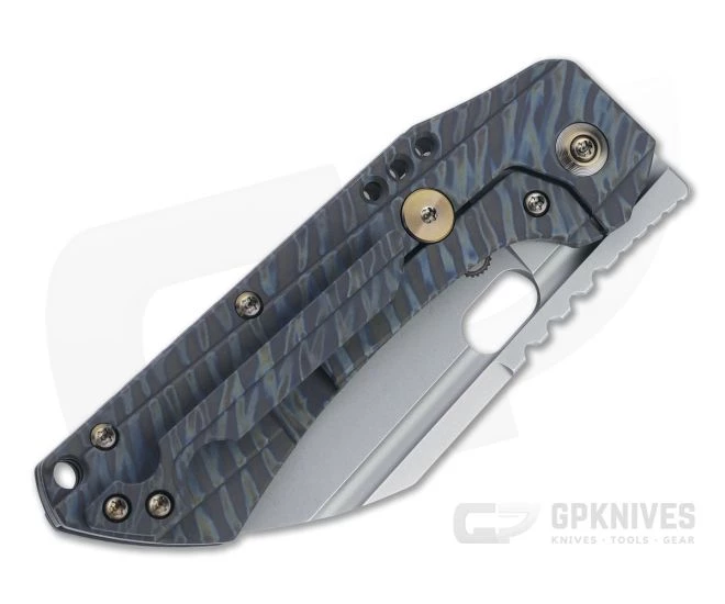 WE Knives Roxi 3 Stonewashed S35VN Tiger Stripe Flamed Titanium Front Flipper WE19072-3 4 WE Knives Roxi 3 Stonewashed S35VN Tiger Stripe Flamed Titanium Front Flipper WE19072-3 - Image 2