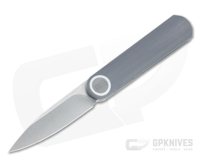WE Knives Eidolon Drop Point Stonewashed 20CV Integral Gray G10 Front Flipper 19074A-A 3 WE Knives Eidolon Drop Point Stonewashed 20CV Integral Gray G10 Front Flipper 19074A-A