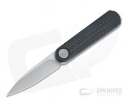 WE Knives Eidolon Drop Point Stonewashed 20CV Integral Carbon Fiber Front Flipper 19074A-C