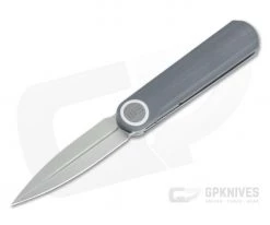 WE Knives Eidolon Dagger Stonewashed 20CV Integral Gray G10 Front Flipper 19074B-A