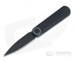 WE Knives Eidolon Dagger Black Stonewashed 20CV Integral Black G10 Front Flipper 19074B-B