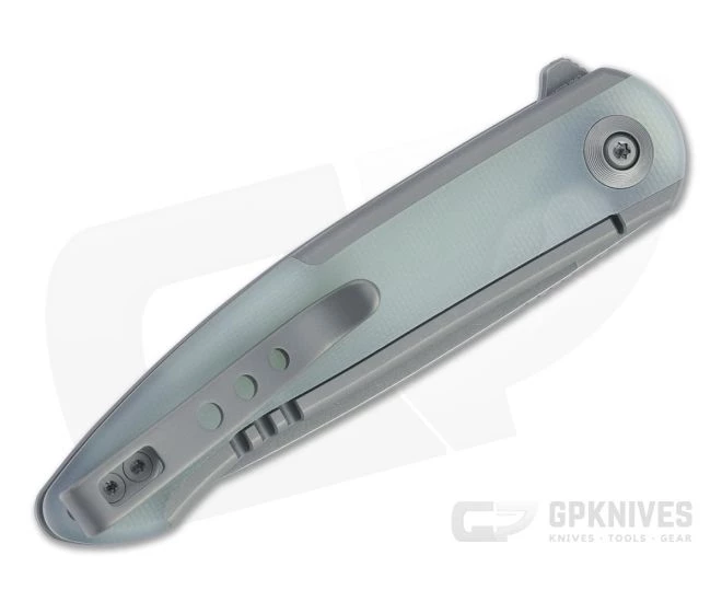 WE Knives Smooth Sentinel Gray Stonewashed 20CV Natural G10 Inlaid Flipper WE20043-2 4 WE Knives Smooth Sentinel Gray Stonewashed 20CV Natural G10 Inlaid Flipper WE20043-2 - Image 2