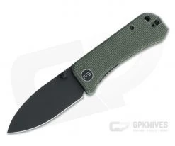 WE Knives Banter Black Stonewashed S35VN Green Micarta Liner Lock Folder 2004J
