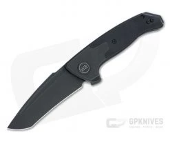 WE Knives x Elishewitz Press Check Tanto Black Stonewashed 20CV Black G10 Titanium Flipper WE20078A-1