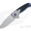 WE Knives x Elishewitz Press Check Drop Point Bead Blast 20CV Blue/Black G10 Titanium Flipper WE20078B-2