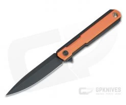 WE Knives Peer Ostap Hel Black Stonewashed 20CV Orange G10 Black Titanium Flipper 2015B