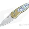 Protech Sprint 2022 Custom Automatic Stonewashed S35VN Abalone Inlaid Titanium California Legal Folder -EDC (Every Day Carry) Shop 2022 sprint 001 1