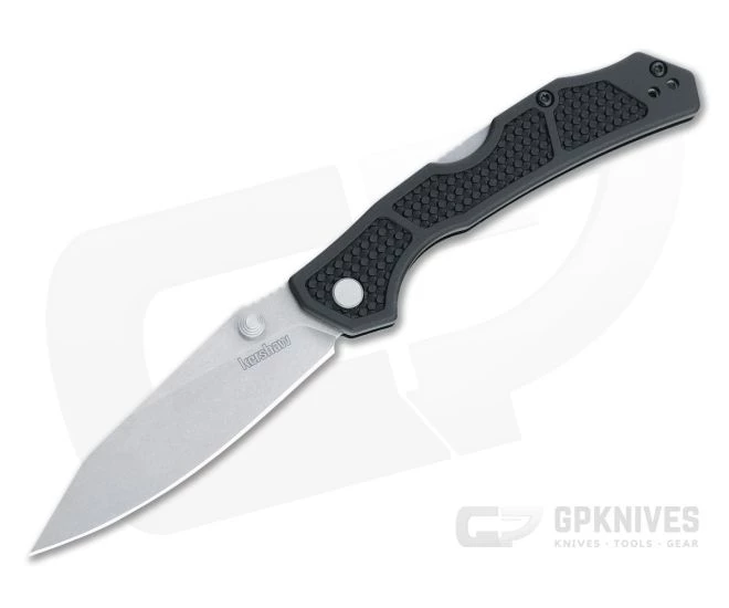 Kershaw Cargo Stonewashed D2 Black GFN Back Lock Folder 2033 3 Kershaw Cargo Stonewashed D2 Black GFN Back Lock Folder 2033