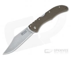 Cold Steel Range Boss Stonewashed 4034 Clip Point FDE GFN Back Lock Folder 20KR9