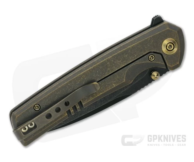 WE Knives Subjugator Black Stonewashed 20CV Bronze Titanium Frame Lock Flipper WE21014C-4 4 WE Knives Subjugator Black Stonewashed 20CV Bronze Titanium Frame Lock Flipper WE21014C-4 - Image 2