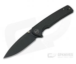 WE Knives Subjugator Black Stonewashed 20CV Black Titanium Frame Lock Flipper WE21014C-5