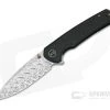WE Knives Subjugator Damasteel Black Titanium Frame Lock Flipper WE21014C-DS1