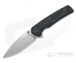 WE Knives Subjugator Satin 20CV Marbled Carbon Fiber Titanium Frame Lock Flipper WE21014D-1