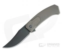 WE Knives X Brzeski Shuddan Flipper Black Stonewashed 20CV Bronze Titanium Folder WE21015-3