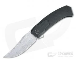 WE Knives X Brzeski Shuddan Flipper Damasteel Black Titanium Folder WE21015-DS1