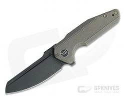WE Knives Starhawk Flipper Black Stonewashed 20CV Bronze Titanium Folder WE21017-2