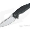 WE Knives Starhawk Flipper Damasteel Stonewashed Black Titanium Folder WE21017-DS1 -EDC (Every Day Carry) Shop 21017 ds1 1 1