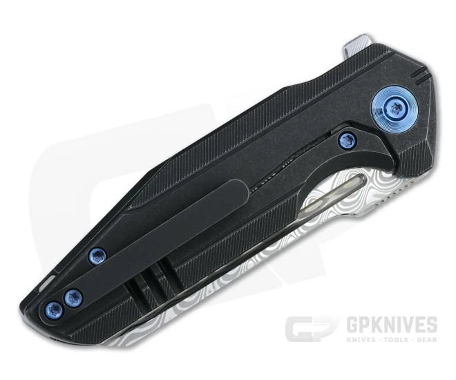 WE Knives Starhawk Flipper Damasteel Stonewashed Black Titanium Folder WE21017-DS1 4 WE Knives Starhawk Flipper Damasteel Stonewashed Black Titanium Folder WE21017-DS1 - Image 2