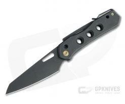 WE Knives x Snecx Vision R Superlock Black Stonewashed 20CV Black Titanium Folder WE21031-2