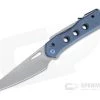 WE Knives x Snecx Vision R Superlock Blasted 20CV Stonewashed Blue Titanium Folder WE21031-3 -EDC (Every Day Carry) Shop 21031 3 1 1
