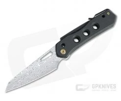 WE Knives x Snecx Vision R Superlock Damasteel Stonewashed Black Titanium Folder WE21031-DS1