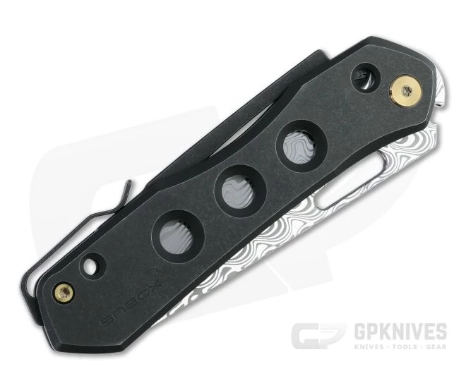 WE Knives x Snecx Vision R Superlock Damasteel Stonewashed Black Titanium Folder WE21031-DS1 4 WE Knives x Snecx Vision R Superlock Damasteel Stonewashed Black Titanium Folder WE21031-DS1 - Image 2