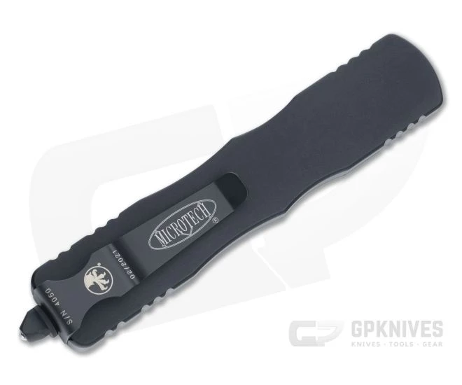 Microtech Dirac Delta Tactical Black Plain M390 Double Edge Top Slide OTF Automatic Knife 227-1T 4 Microtech Dirac Delta Tactical Black Plain M390 Double Edge Top Slide OTF Automatic Knife 227-1T - Image 2