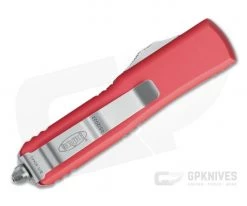 Microtech UTX-85 S/E Stonewashed M390 Red Drop Point OTF Automatic 231-10RD -EDC (Every Day Carry) Shop 231 10rd m390 2