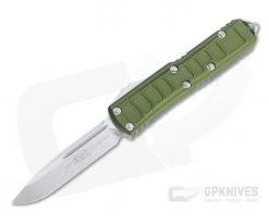 Microtech UTX-85 II S/E Signature Stonewashed M390 OD Green Stepside OTF Automatic 231II-10ODS