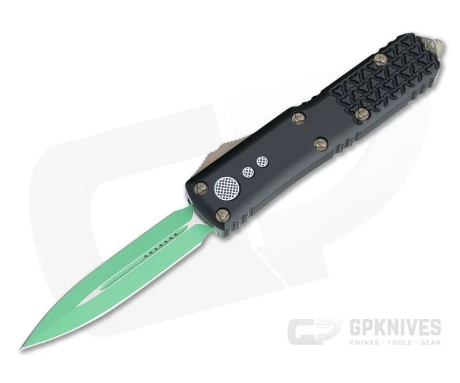 Microtech UTX-85 D/E Jedi Master Green Double Edge OTF Automatic 232-1JM 3 Microtech UTX-85 D/E Jedi Master Green Double Edge OTF Automatic 232-1JM