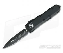 Microtech UTX-85 Tactical Black Plain Double Edge M390 OTF Automatic Knife 232-1T