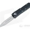 Microtech UTX-85 Satin Plain Double Edge OTF M390 Black OTF Automatic Knife 232-4 -EDC (Every Day Carry) Shop 232 4 m390 1 2