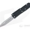 Microtech UTX-85 II D/E Stepside Signature Satin Full Serrated M390 Double Edge OTF Automatic Knife 232II-6S -EDC (Every Day Carry) Shop 232ii 6s m390 1
