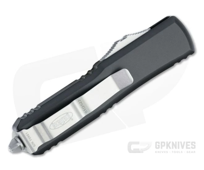 Microtech UTX-85 Tanto Satin Elmax Black OTF Automatic Knife 233-4 4 Microtech UTX-85 Tanto Satin Elmax Black OTF Automatic Knife 233-4 - Image 2