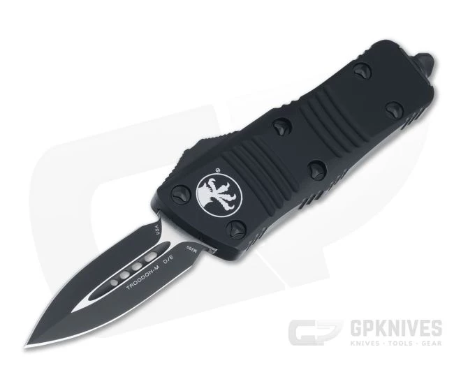 Microtech Mini Troodon D/E Tactical Black Double Edge M390 OTF Automatic 238-1T 3 Microtech Mini Troodon D/E Tactical Black Double Edge M390 OTF Automatic 238-1T