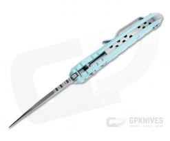 Hogue A01 MicroSwitch Tumbled Wharncliffe Aquamarine Aluminum Button Lock Automatic 24103 7 Hogue A01 MicroSwitch Tumbled Wharncliffe Aquamarine Aluminum Button Lock Automatic 24103 -EDC (Every Day Carry) Shop 24103 3