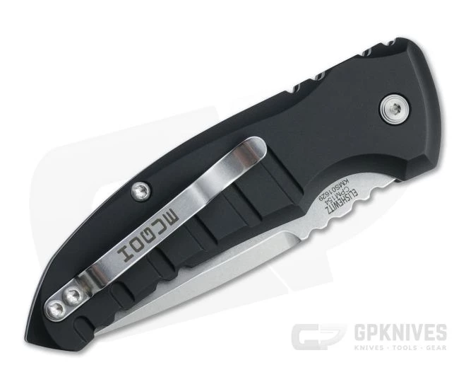 Hogue A01 MicroSwitch Tumbled Drop Point Black Aluminum Button Lock Automatic 24110 4 Hogue A01 MicroSwitch Tumbled Drop Point Black Aluminum Button Lock Automatic 24110 - Image 2