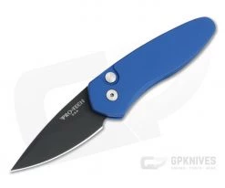Protech Sprint Automatic Black DLC S35VN Blue California Legal Folder 2907