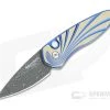 Protech Sprint Titanium Custom Vegas Forge Spirograph Damascus Two-Tone 3D Wave Automatic 2951-S -EDC (Every Day Carry) Shop 2951 s 1